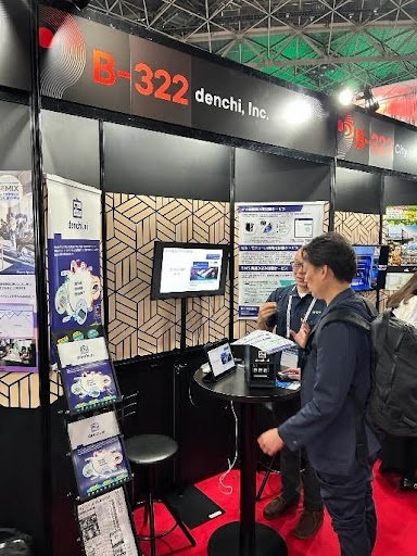 レポート写真:一緒に出展した株式会社電知様のブース