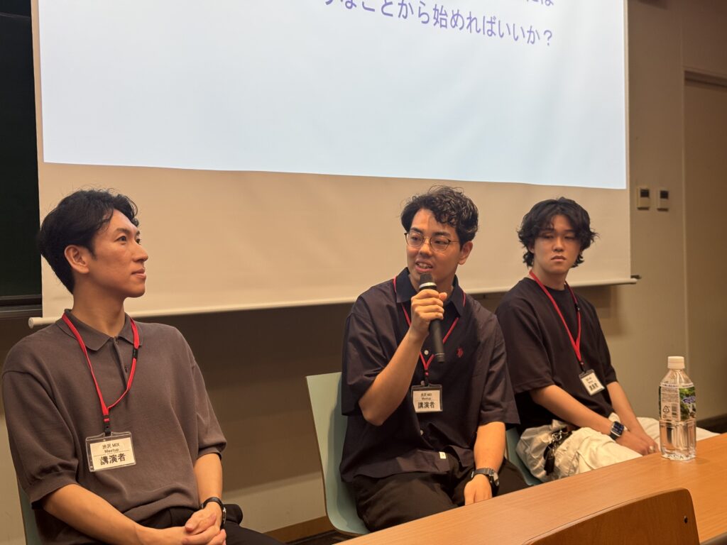 イベント写真:埼玉県発 学生起業家のこれから 学生登壇者による発言の様子